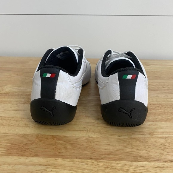 Puma White Leather x Ferrari Drift Cat Scuderia Motorsport Sneakers Men's Size 8 - Picture 9 of 11